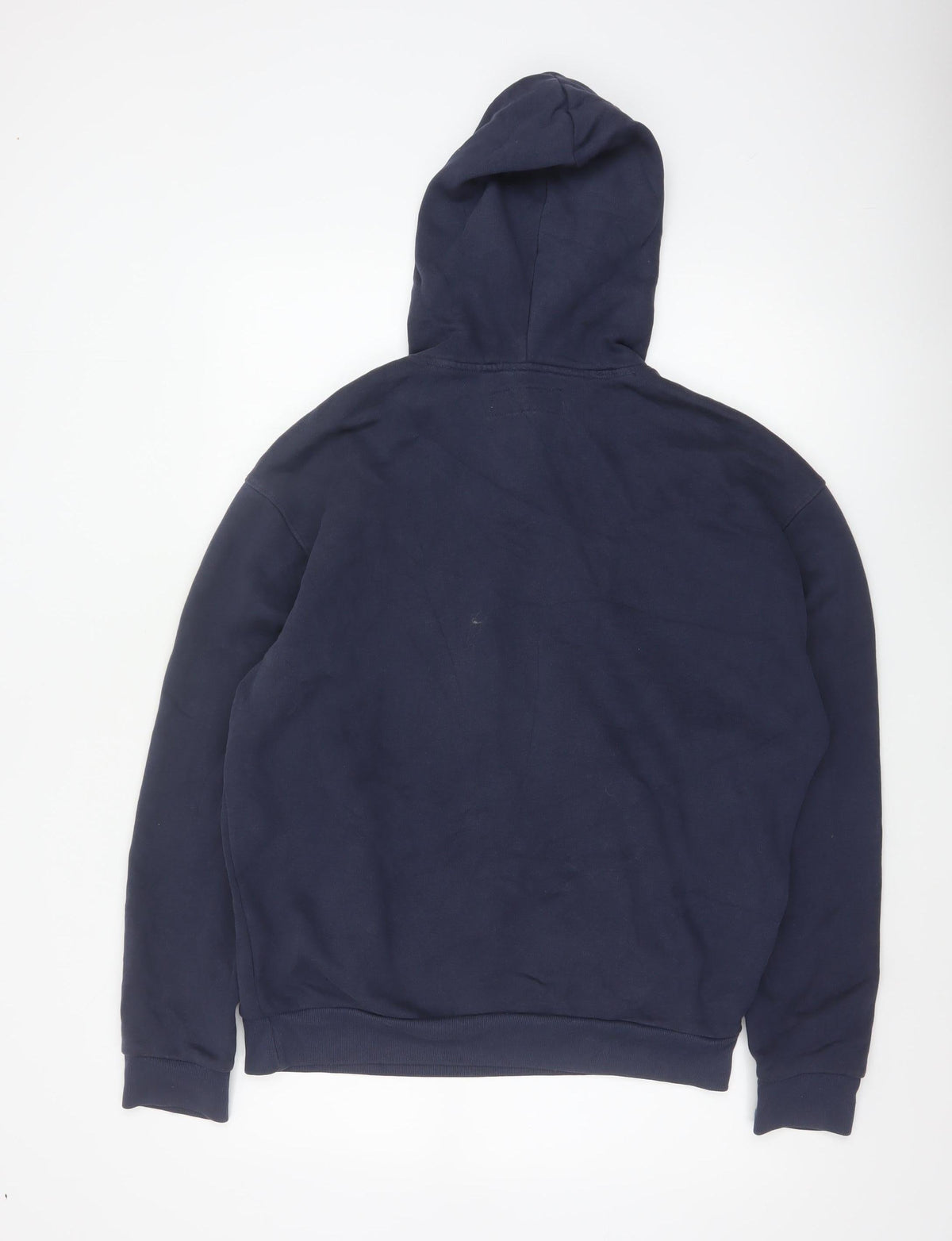 Hollister Men Blue L Pullover Hoodie Logo Pocket