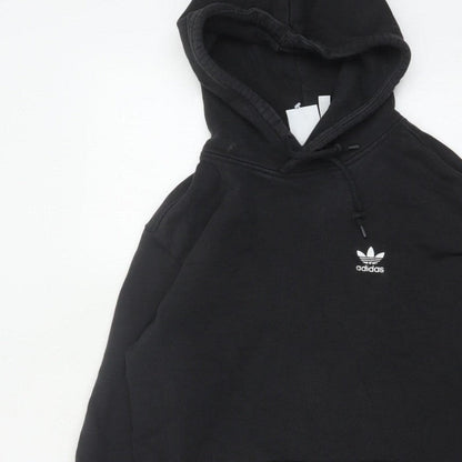 adidas Men’s Black M Pullover Hoodie Trefoil Logo Pockets