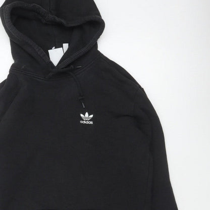 adidas Men’s Black M Pullover Hoodie Trefoil Logo Pockets