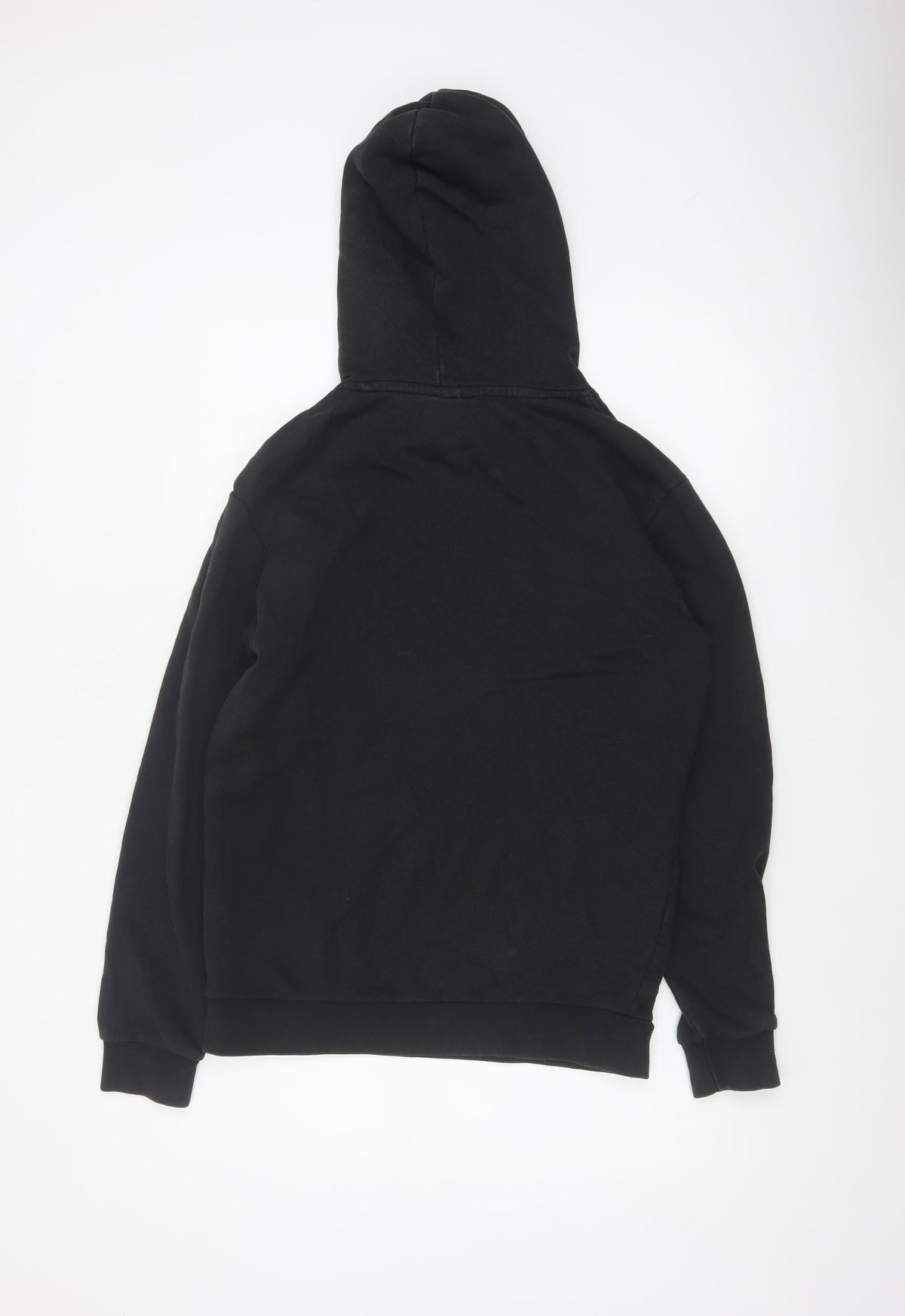adidas Men’s Black M Pullover Hoodie Trefoil Logo Pockets