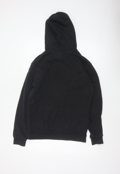 adidas Men’s Black M Pullover Hoodie Trefoil Logo Pockets
