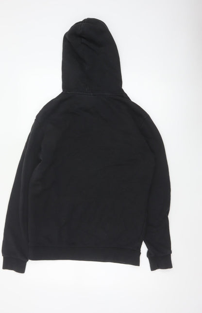 adidas Men’s Black M Pullover Hoodie Trefoil Logo Pockets