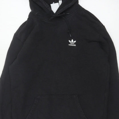adidas Men’s Black M Pullover Hoodie Trefoil Logo Pockets