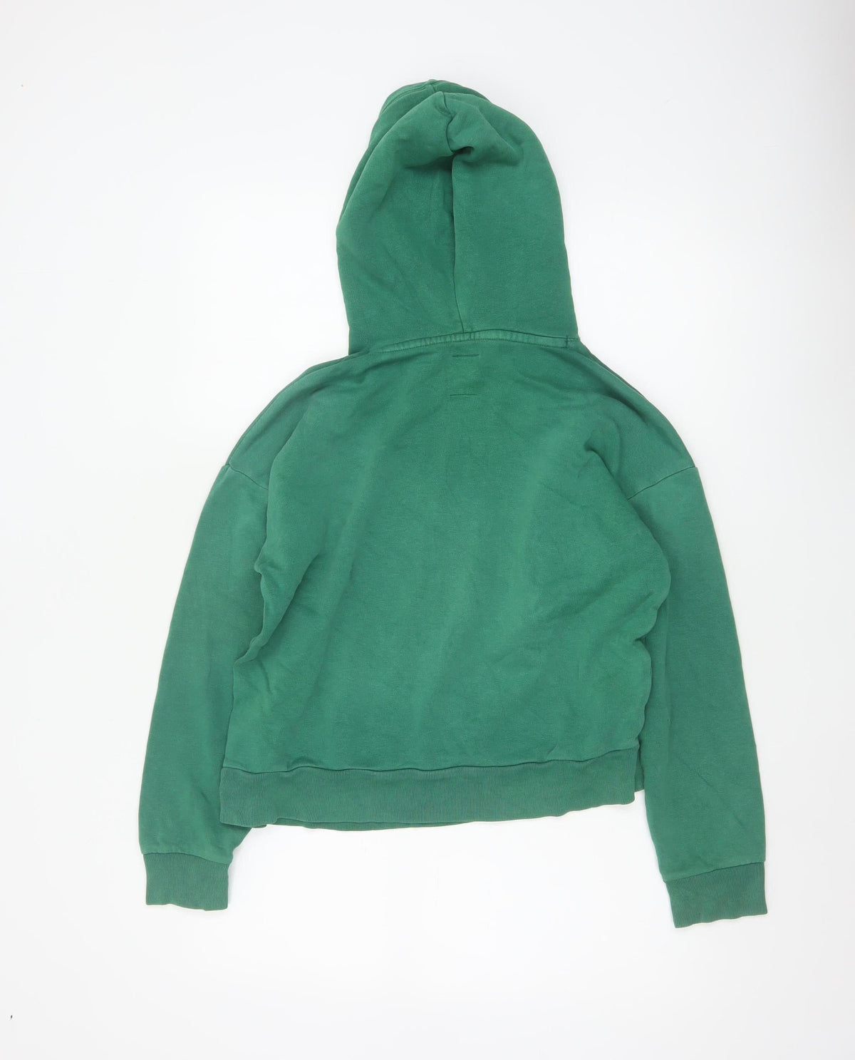 GAP Girls Green Pink Logo Fleece Lined Pullover Hoodie 12 Years XL