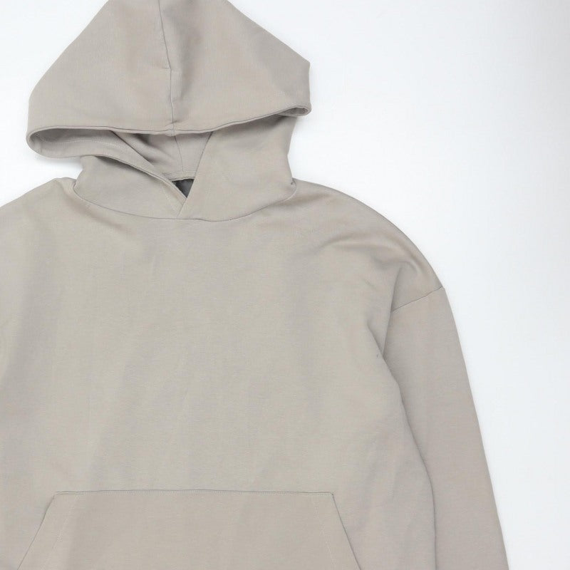 Pull&Bear Men’s Beige M Oversized Pullover Hoodie Pockets