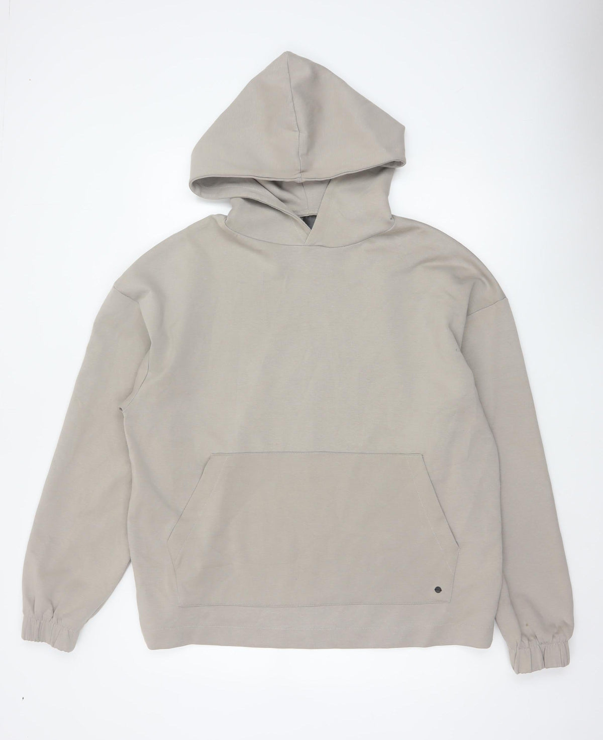 Pull&Bear Men’s Beige M Oversized Pullover Hoodie Pockets