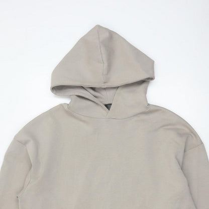 Pull&Bear Men’s Beige M Oversized Pullover Hoodie Pockets
