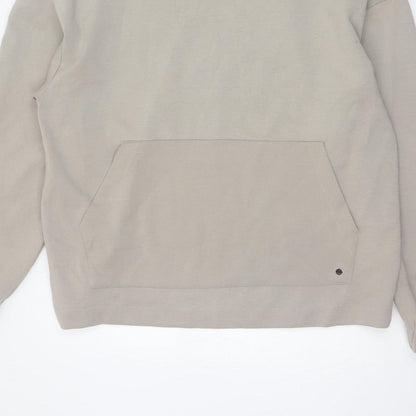 Pull&Bear Men’s Beige M Oversized Pullover Hoodie Pockets