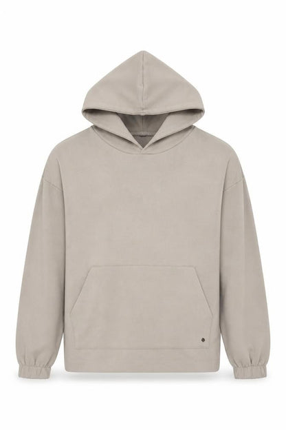 Pull&Bear Men’s Beige M Oversized Pullover Hoodie Pockets