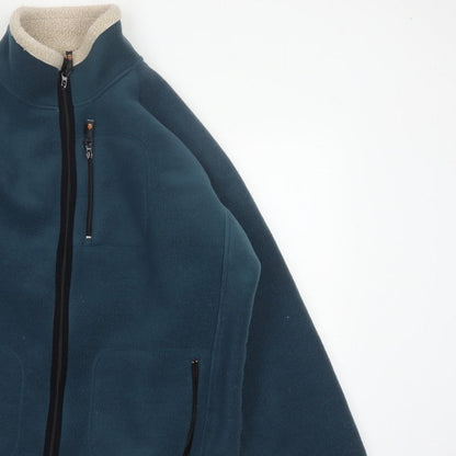 Snow Top Men’s Blue L Fleece Jacket Sherpa Lined Full Zip Ski