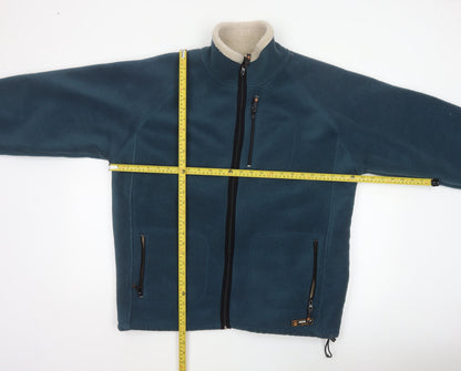 Snow Top Men’s Blue L Fleece Jacket Sherpa Lined Full Zip Ski