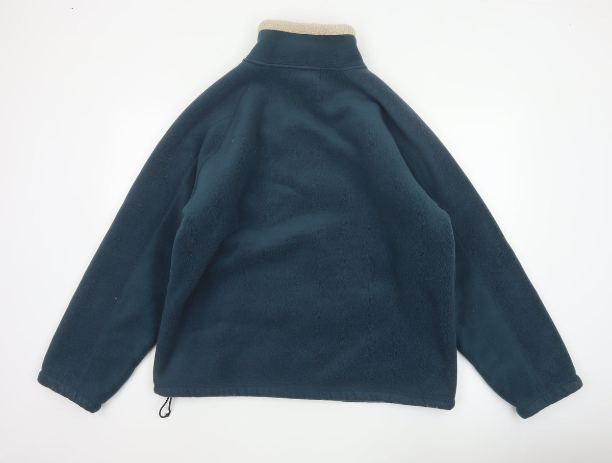 Snow Top Men’s Blue L Fleece Jacket Sherpa Lined Full Zip Ski