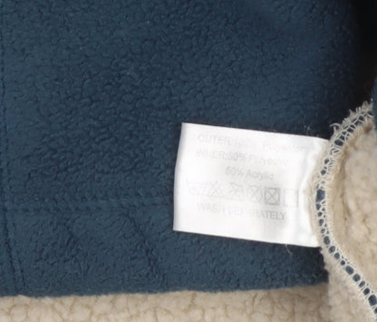 Snow Top Men’s Blue L Fleece Jacket Sherpa Lined Full Zip Ski