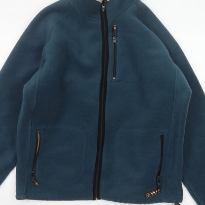 Snow Top Men’s Blue L Fleece Jacket Sherpa Lined Full Zip Ski