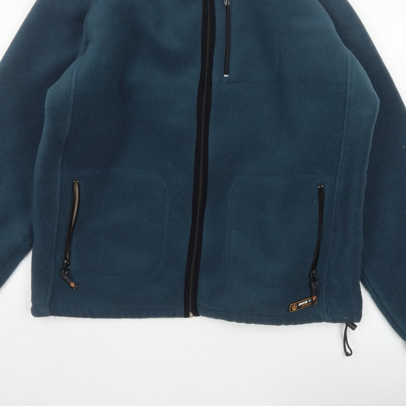 Snow Top Men’s Blue L Fleece Jacket Sherpa Lined Full Zip Ski