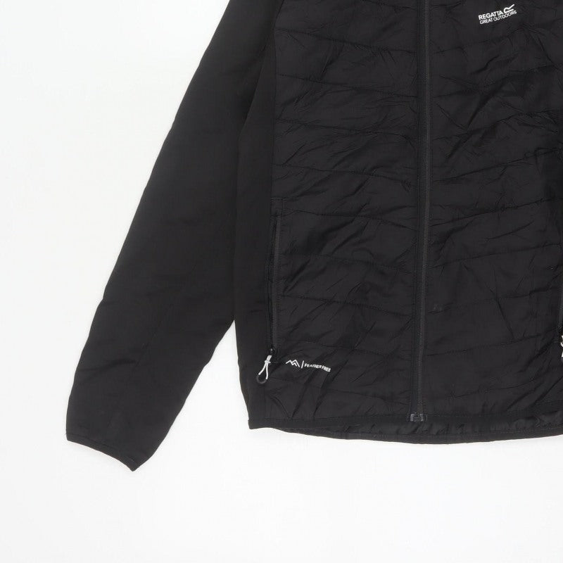 Regatta Men's Black S Hooded Quilted Hybrid Puffer Jacket