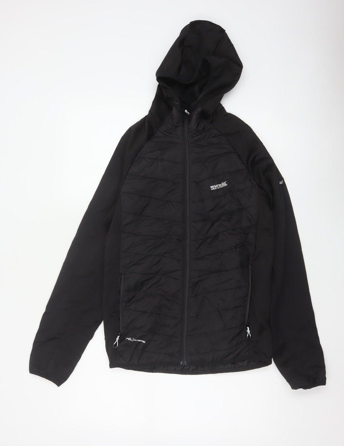 Regatta Men's Black S Hooded Quilted Hybrid Puffer Jacket