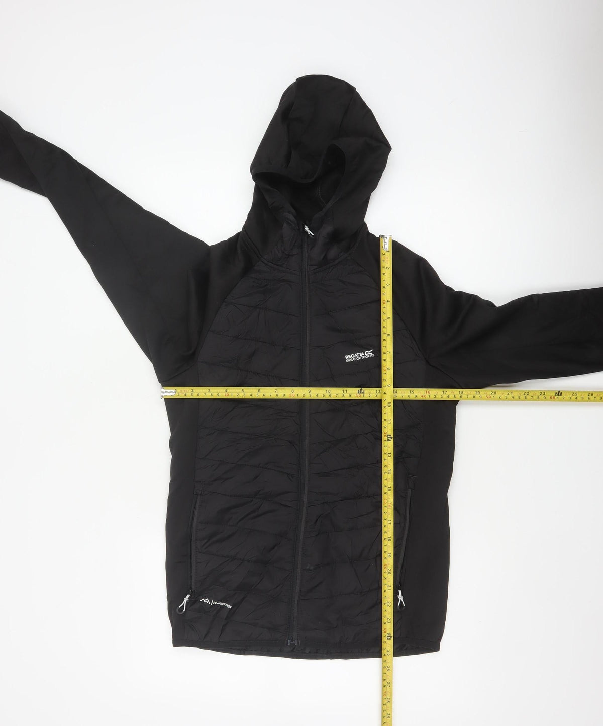 Regatta Men's Black S Hooded Quilted Hybrid Puffer Jacket