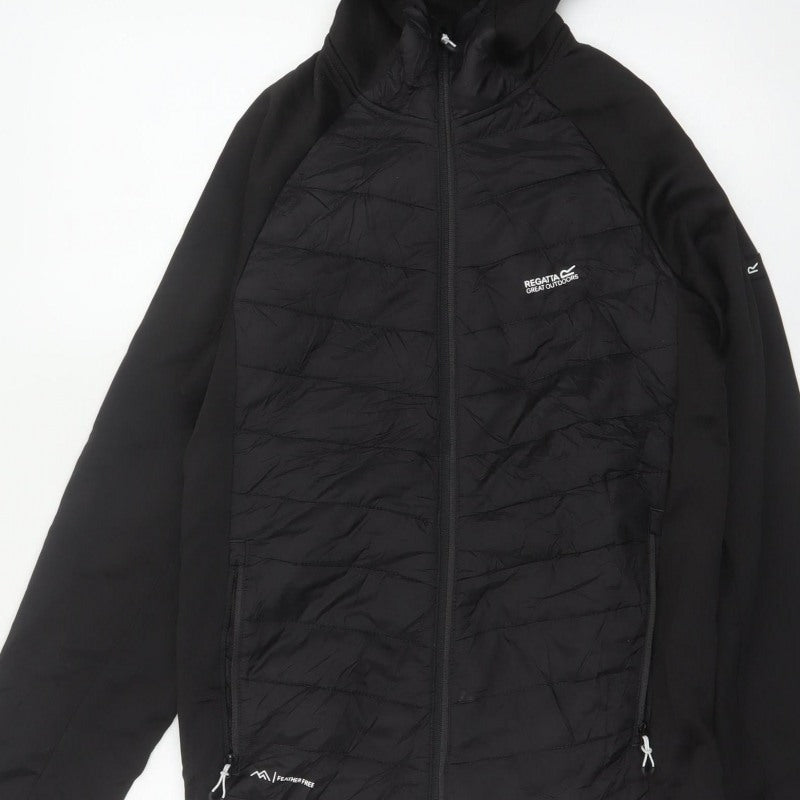 Regatta Men's Black S Hooded Quilted Hybrid Puffer Jacket