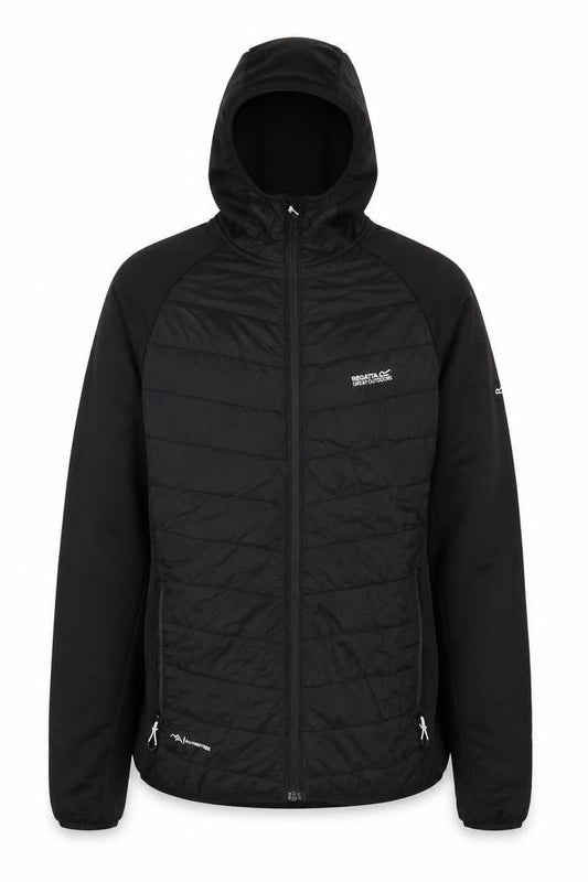 Regatta Men's Black S Hooded Quilted Hybrid Puffer Jacket