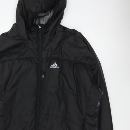 Adidas Men's Black S Hooded Puffer Ski Jacket Full Zip