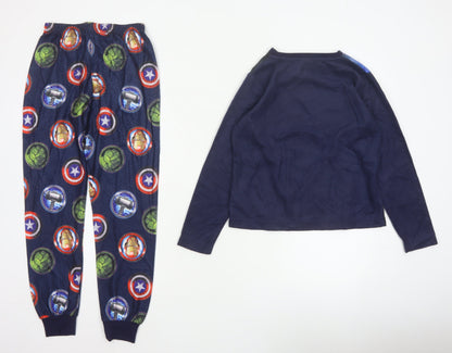 Avengers Boys Multicoloured 10 Years Long Sleeve Fleece Pyjama Set