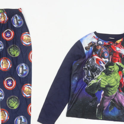 Avengers Boys Multicoloured 10 Years Long Sleeve Fleece Pyjama Set