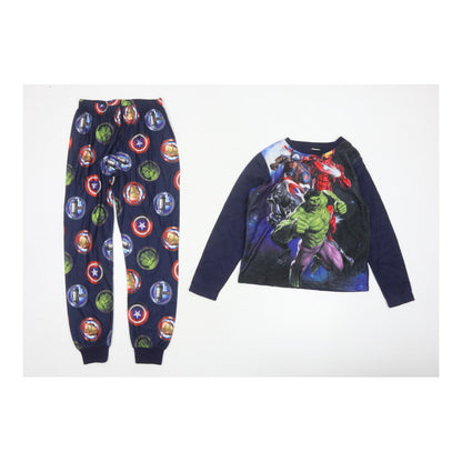 Avengers Boys Multicoloured 10 Years Long Sleeve Fleece Pyjama Set
