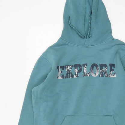 Mountain Warehouse Men’s Blue M Pullover Hoodie Explore Graphic