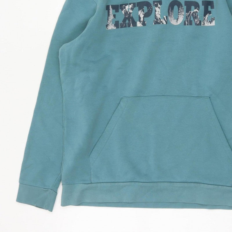 Mountain Warehouse Men’s Blue M Pullover Hoodie Explore Graphic