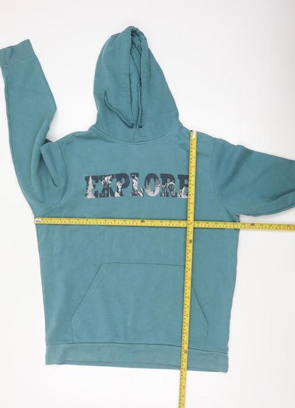 Mountain Warehouse Men’s Blue M Pullover Hoodie Explore Graphic
