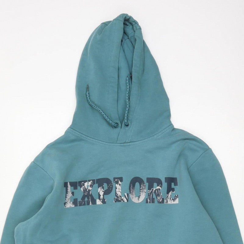 Mountain Warehouse Men’s Blue M Pullover Hoodie Explore Graphic