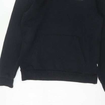 Puma Men’s Black S Pullover Hoodie Logo Fleece Kangaroo Pocket