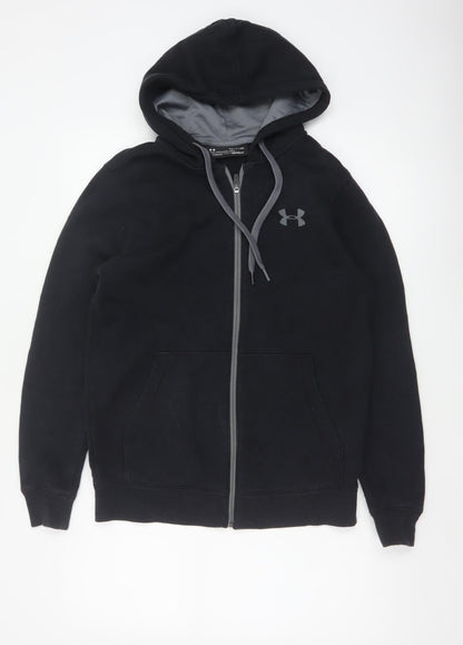 Under Armour Men’s Black S ColdGear Full Zip Hooded Fitted Hoodie