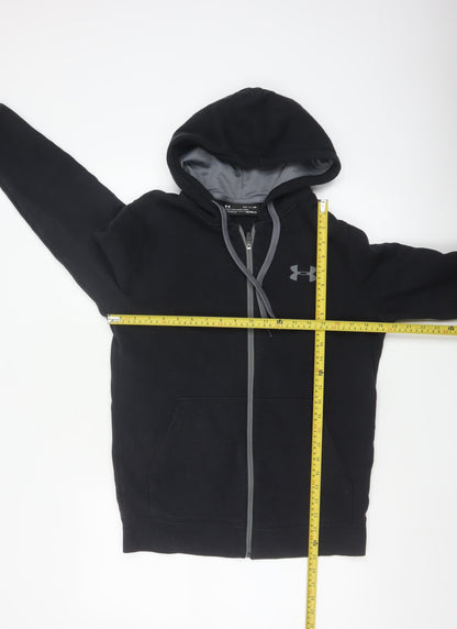 Under Armour Men’s Black S ColdGear Full Zip Hooded Fitted Hoodie