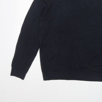 Marks and Spencer Men Blue L Cashmilon Crew Neck Pullover Jumper