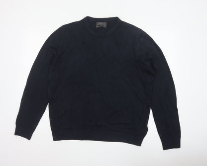 Marks and Spencer Men Blue L Cashmilon Crew Neck Pullover Jumper