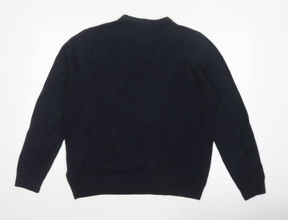Marks and Spencer Men Blue L Cashmilon Crew Neck Pullover Jumper