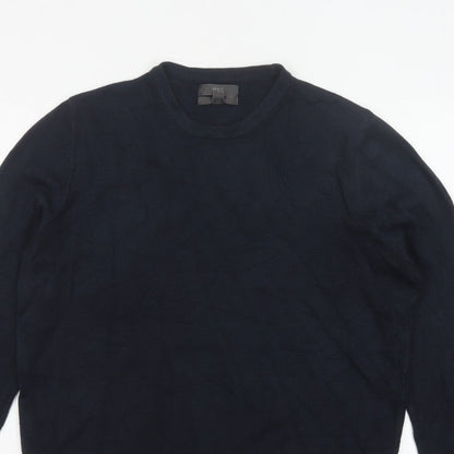 Marks and Spencer Men Blue L Cashmilon Crew Neck Pullover Jumper