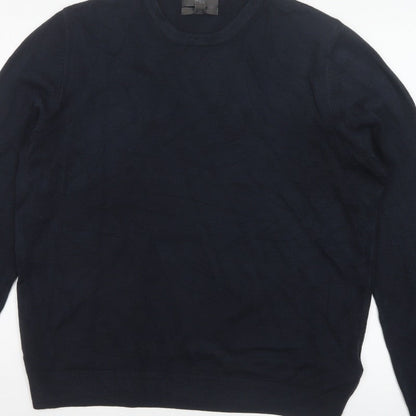 Marks and Spencer Men Blue L Cashmilon Crew Neck Pullover Jumper