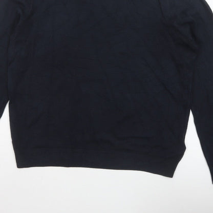 Marks and Spencer Men Blue L Cashmilon Crew Neck Pullover Jumper