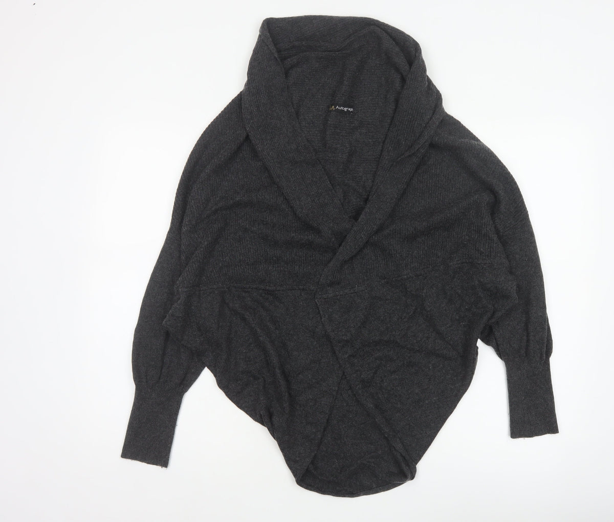 Autograph Women’s Grey UK 14 Wrap Cardigan Cashmere Blend Knit