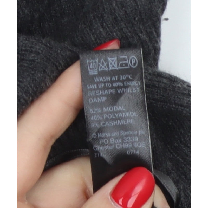 Autograph Women’s Grey UK 14 Wrap Cardigan Cashmere Blend Knit