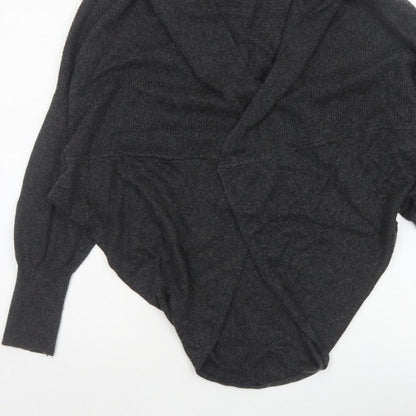 Autograph Women’s Grey UK 14 Wrap Cardigan Cashmere Blend Knit
