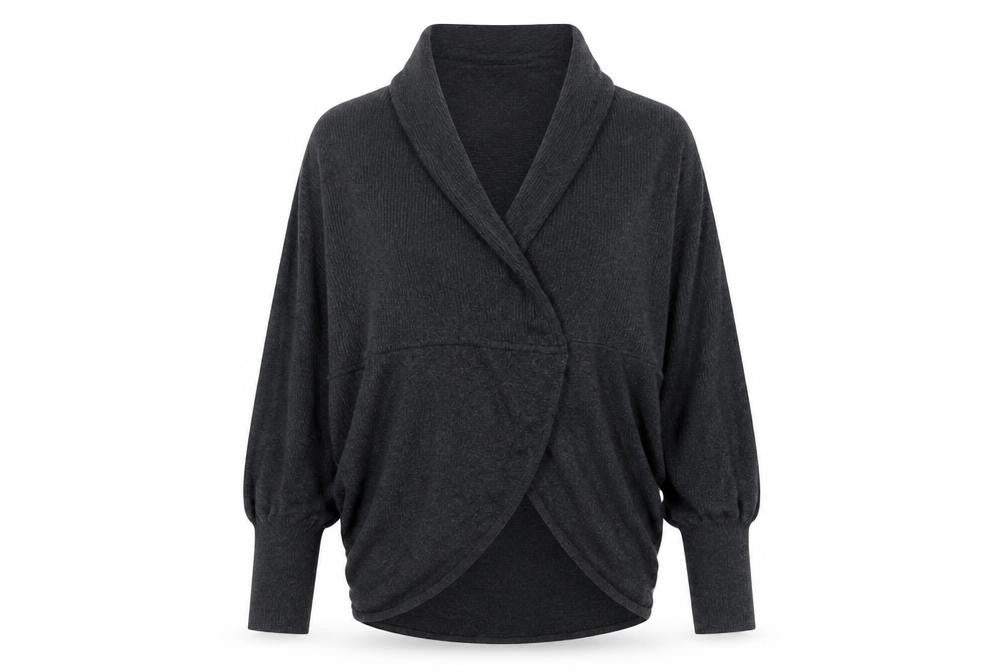 Autograph Women’s Grey UK 14 Wrap Cardigan Cashmere Blend Knit