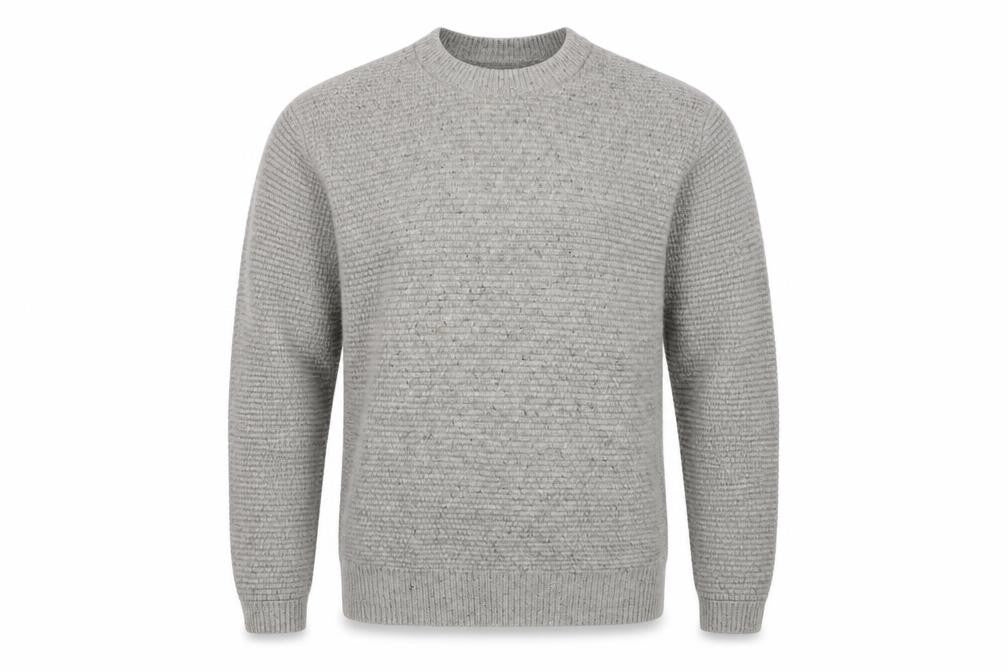 GAP Mens Grey Lambswool Blend Chunky Knit Crew Neck Pullover Jumper M
