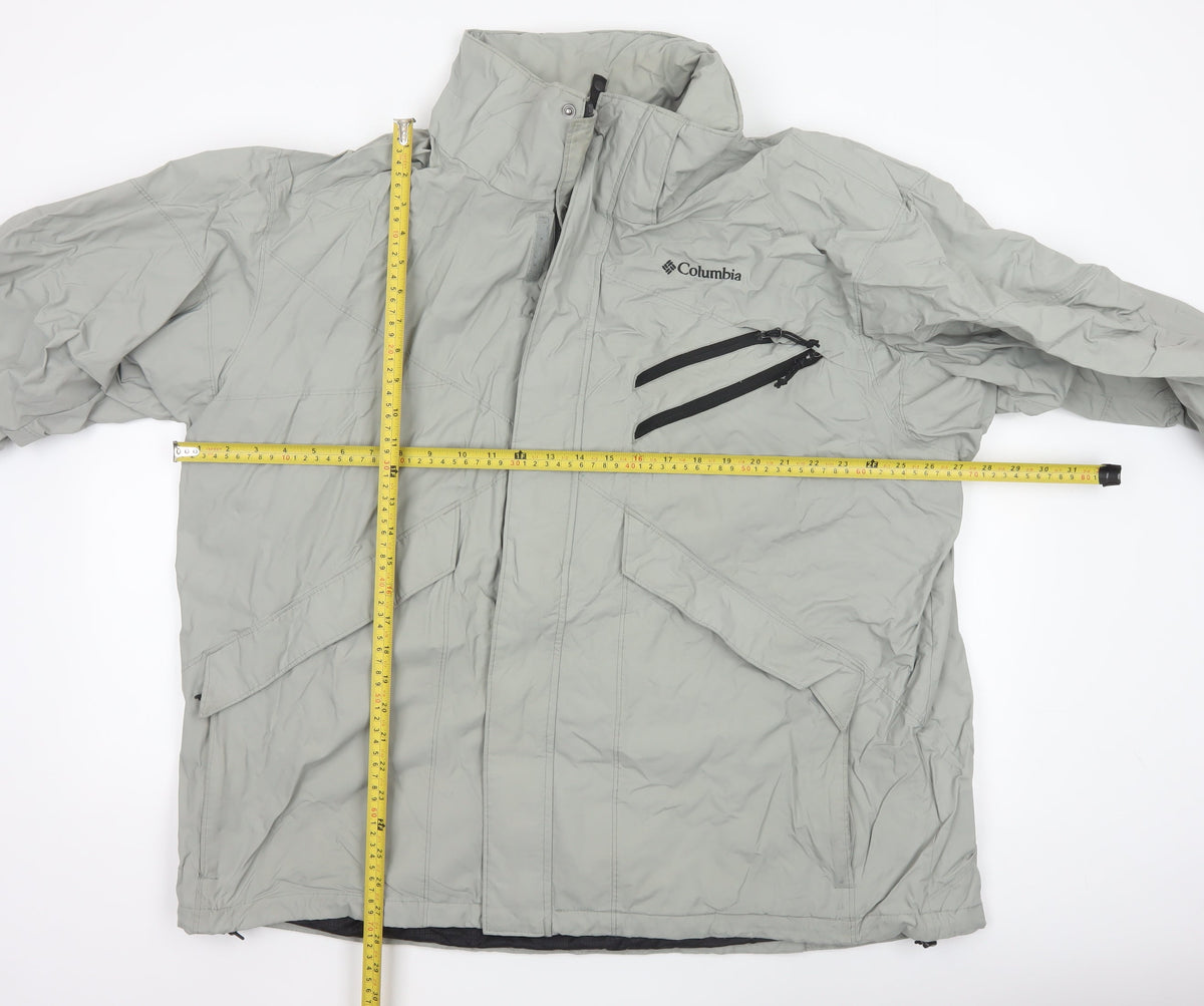 Columbia Men's Grey 2XL Interchange 3-in-1 Jacket Outdoor Full Zip