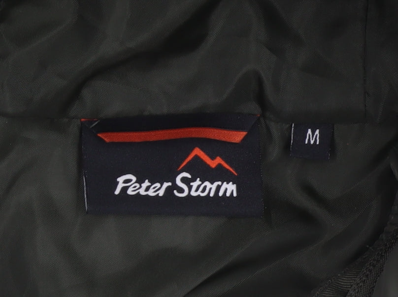 Peter Storm Men's Green M Hooded Quilted Puffer Jacket Full Zip