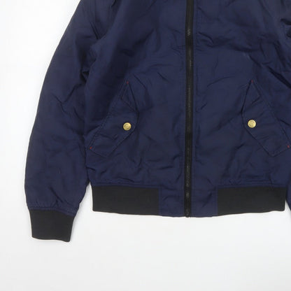 Gotcha Men’s Blue Small Nylon Insulated Bomber Jacket Full Zip
