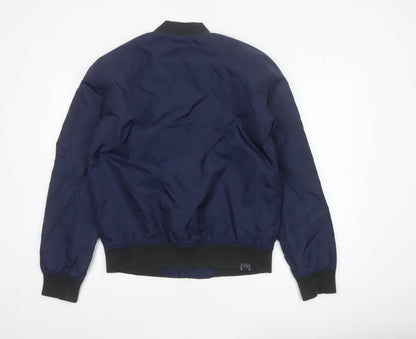Gotcha Men’s Blue Small Nylon Insulated Bomber Jacket Full Zip
